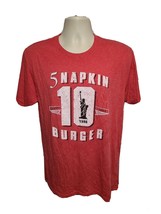 5 Napkin Burger 10 Years Anniversary Adult M/ L Red TShirt - $24.75