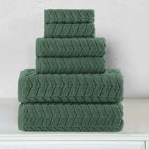 Elegant Comfort 6-Piece Turkish Cotton Braided Towel Set, 2 Washcloths, ... - £33.77 GBP