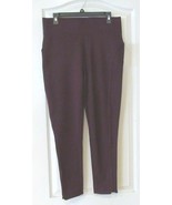 seven7 ponte pull-on legging w/scalloped hem Wine Women&#39;s Sz XXL NWT MSR... - $20.46