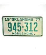 1977 United States Oklahoma Base Mobile Home License Plate 945-312 - $20.31 CAD