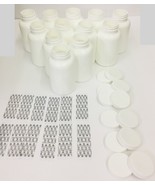 Plastic Bottles Set of 12 HDPE 200cc pill packer bottle. With caps and s... - $31.12 CAD