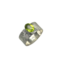 Green Peridot Gemstone 925 Silver Ring Handmade Jewelry Ring Birthday Gift - £5.84 GBP