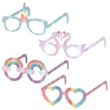 Assorted Party Favor Foil Glasses Unicorn Swan Rainbow Birthday Supplies 8 CT - £3.15 GBP