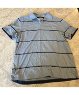 Banana Republic Shirt Men&#39;s XL Blue White Striped Pima Cotton Short Slee... - $278.62 MXN