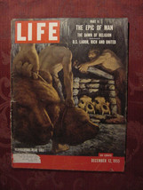 LIFE December 12 1955 Dec 55 Neaderthal Man Julie Harris Sweden Bomb Shelters - £9.27 GBP