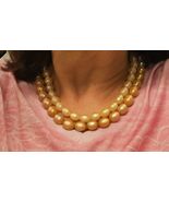 Double Strand Bead Necklace 17 Inches Long - $10.88