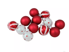 Northlight Set of 12 Red Glass Christmas Ornaments 1.75-Inch (45mm) - £9.62 GBP