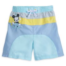 Disney Mickey Mouse Swim Trunks for Baby Size 12-18 MO Multi - £17.88 GBP