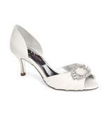 Nina Womens Crystah Fabric Peep Toe D-orsay Pumps Size 8.5 Color Ivory - £111.05 GBP