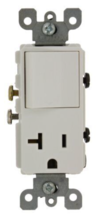Leviton 5636-W 20 Amp 120 Volt Decora Single-Pole AC Combination Switch ... - £25.71 GBP