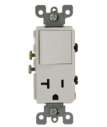 Leviton 5636-W 20 Amp 120 Volt Decora Single-Pole AC Combination Switch ... - £26.13 GBP