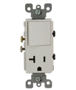 Leviton 5636-W 20 Amp 120 Volt Decora Single-Pole AC Combination Switch ... - €28,62 EUR