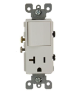 Leviton 5636-W 20 Amp 120 Volt Decora Single-Pole AC Combination Switch ... - £25.67 GBP