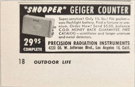 1955 Print Ad Snooper Geiger Counter Uranium Precision Radiation Los Angeles,CA - £5.77 GBP