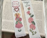 Bucilla Counted Cross Stitch Mother&#39;s Day Embroidery Bookmarks Kit Vinta... - $18.69