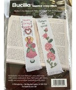Bucilla Counted Cross Stitch Mother&#39;s Day Embroidery Bookmarks Kit Vinta... - £14.78 GBP