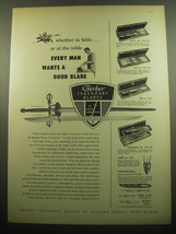 1958 Gerber Legendary Blades Ad - Whether in fable.. or at the table - £14.54 GBP