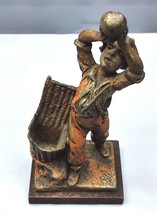 Charming Antique Signed French Sculpture Henri Honore Ple, Bon Vin Doux ... - $538.20