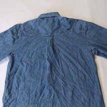 ManeX RN#104032 Men's Blue Cotton Long Sleeve Distressed Shirt Size Medium image 15