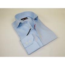Men's Axxess Turkey Shirt 100% Egyptian Cotton High Collar 224-02 Blue Pique image 2