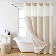 Chic No-Hook Shower Curtain with Detachable Liner, 71Wx74H - Perfect for... - $77.17