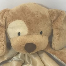Baby Gund Huggybuddy Plush Puppy Dog Security Lovey Brown With Satin - £11.68 GBP