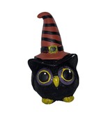 Halloween Glittery Owl With Witch Hat Decor 6&quot; (SHIPS IN 24 HOURS) - $23.41 CAD