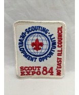 Vintage 1984 Boy Scout Expo Northeast IL Council Embroidered Iron On Pat... - $9.90