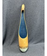 Hand Painted And Carved 18” Decorative Gourd Long Neck Wall Vase 5.5” Diam. - $14.85