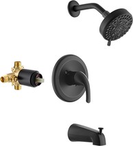 Francany Black Shower Faucet Set, Bathtub Faucet Set With, Valve Included - $117.95