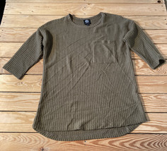 bobeau NWOT women’s short sleeve waffle knit pocket t shirt size S olive s3 - $12.77
