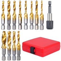 Homaisson 13Pcs Drill Tap Bit Set, Sae/Metric Tap Drill Bit, Countersinking - $44.99