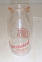 Associated Dairies Buffalo NY One Half Pint Milk Bottle - £10.44 GBP