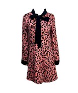 La Roque Leopard Print flutter Dress Size Medium Black AND Pink - $66.56