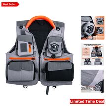Lightweight Water-Repellent Fishing Vest with 18 Pockets for Outdoor Act... - $116.77