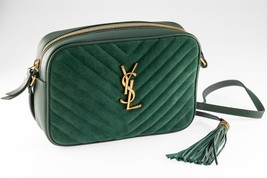 Yves Saint Laurent YSL Leather Suede Lou Camera Bag Vert Fonce w/ Dust bag - £887.28 GBP