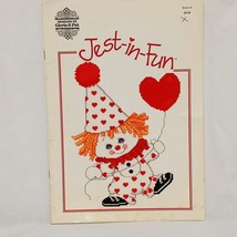 Just-in-Fun Clowns Cross Stitch Leaflet Book 44 Gloria Pat 1986 Holidays Hearts - £11.70 GBP