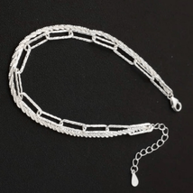 BBF# Dainty Sterling Silver 2-Strand Bracelet - £50.70 GBP