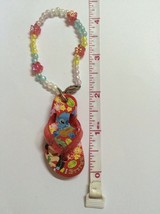 Disney Lilo Stitch Sandal keychain pendant. Red Aloha Theme. Pretty, Rare. - £7.85 GBP