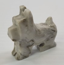 *B3) Vintage Miniature Scottish Terrier Dog Carved Smooth Stone Figurine - $182.84 MXN
