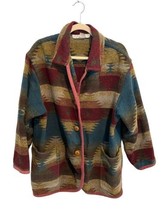Vintage 90s THE LIMITED Womens Coat Wool Blend Western Tribal Aztec Pattern M/L - £52.11 GBP