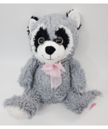 Best Made Raccoon Sparkly Eyes Pink Bow &amp; Heart Foot Plush 16&quot; Stuffed T... - €14,75 EUR