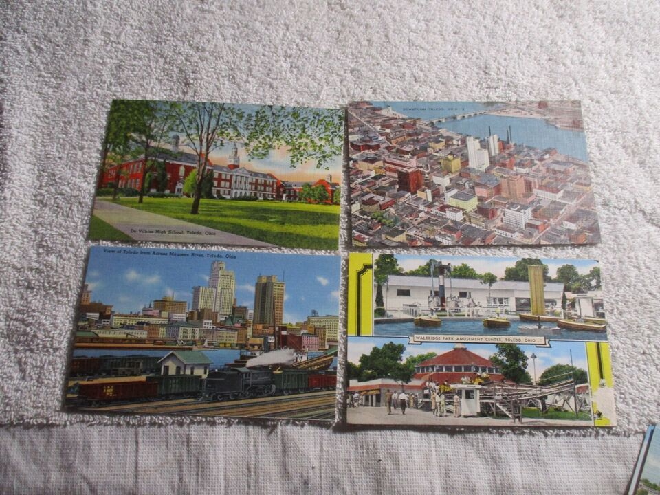 11 Toledo Ohio Landmarks Postcard lot 1930-44 Unposted NOS - $34.64
