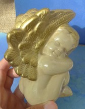 Pottery Lahti Finland Figure Figurine Angel Enkeli Home Decor gold - £8.03 GBP