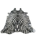 Zebra Print Cowhide Rug Size: 7&#39; X 6&#39; Upholstery Zebra Print Cowhide  - €169,92 EUR