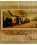 Birthday Greeting Postcard 1900s Victorian Embossed Farmhouse PCBG3D - €17,15 EUR