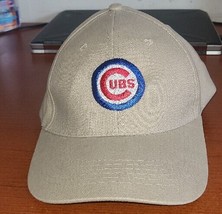 Chicago Cubs Baseball Hat Cap. Canvas 100% Cotton Adjustable Beige - £14.91 GBP