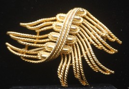 Usner Abstract Brooch Pin Gold Tone Jewelry Vintage - £19.47 GBP