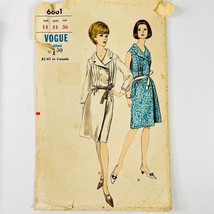 Vintage 60s Vogue Sewing Dress Pattern 6661 Step In Dress Cut Foxing Siz... - £15.89 GBP