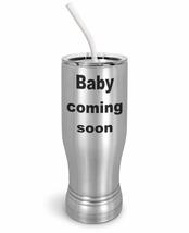 PixiDoodle Coming Soon Pregnancy Announcement Insulated Coffee Mug Tumbler with  - £26.42 GBP+